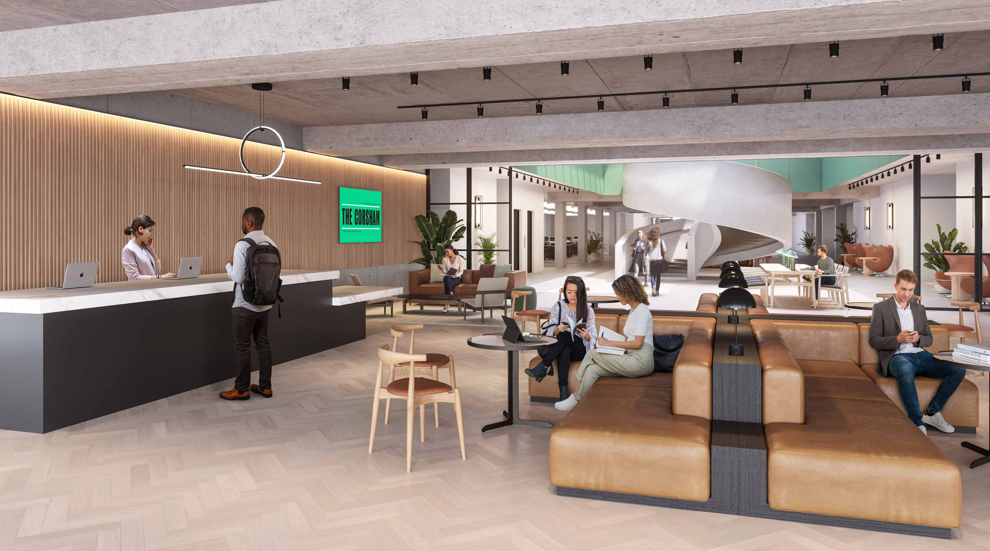 Ground Floor Fitted Out Reception CGI